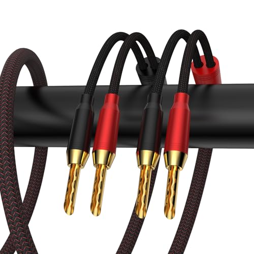 Cable de altavoz de 2m para eliminar distorsión con conectores banana montados listos