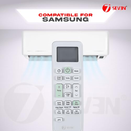 Image of 7SEVEN Compatible with Samsung AC Remote Control Model 90C Suitable for 1 1.5 2 Ton Split and Window Air Conditioner - Match Each Keys Exactly to Replicate Genuine Remote Function