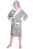 Material: bata de casa para niñas hecha de forro polar súper suave (100% poliéster)