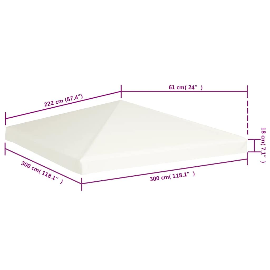 Płótno Belvedere 3x3 m kremowo-białe