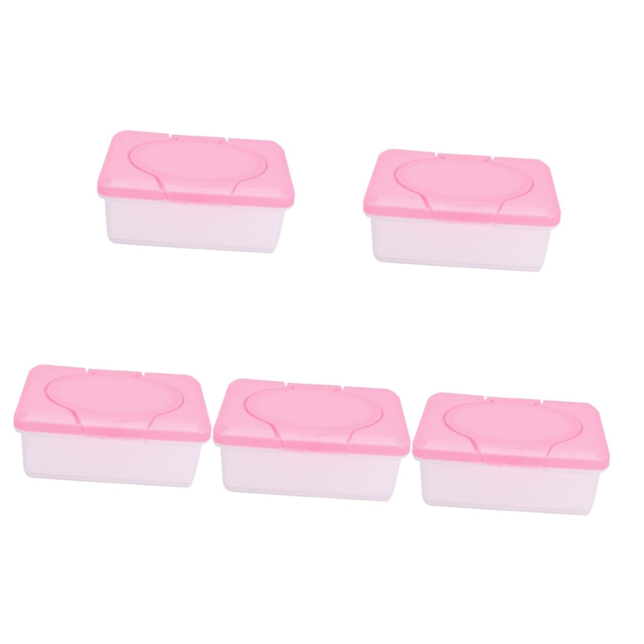 Alipis 5pièces Distributeur De Lingettes Réutilisable Boîte à Mouchoirs Portable avec Couvercle pour Organiser Lingettes Humides Voyage