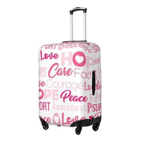 Breast Cancer Pink Ribbons Awareness (2) Luggage Cover Washable Elasticated Luggage Covers for Suitcase tsa Approved Stylish Dust and Scratch Resistant Luggage Case2