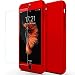 sxxissky iPhone 7 Plus Case, Ultra-Thin Full Body Coverage Hard Hybrid Plastic with [Tempered Glass Screen Protector] Protective Case Cover and Skin for Apple iPhone 7 Plus – Red
