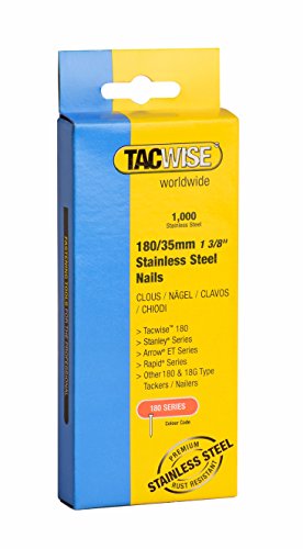 Tacwise 1068 180/35mm Stainless Steel Nails for Nail Gun (1000 Pieces)