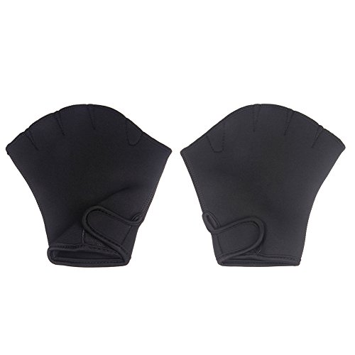 Purfun Men Women Webbed Diving Gloves Adjustable Neoprene Aquatic Fit Half Finger Gloves Swim Fishing Webbed Gloves Paddling Snorkeling Surfing Hand Web Water Sports Wetsuit Gloves #TOP2