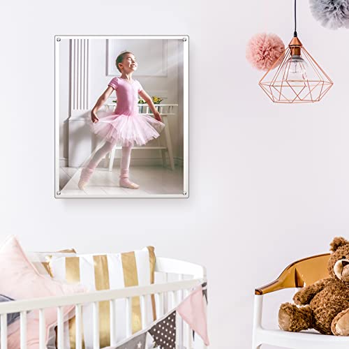 Chunful 4 Pack Clear 16 X 20 Inch Acrylic Wall Mount Floating Frameless Picture Frame Display Photo Frame Bulk For Poster Photography Collage Frames Double Panel Home Office Living Room Decor thumb #6