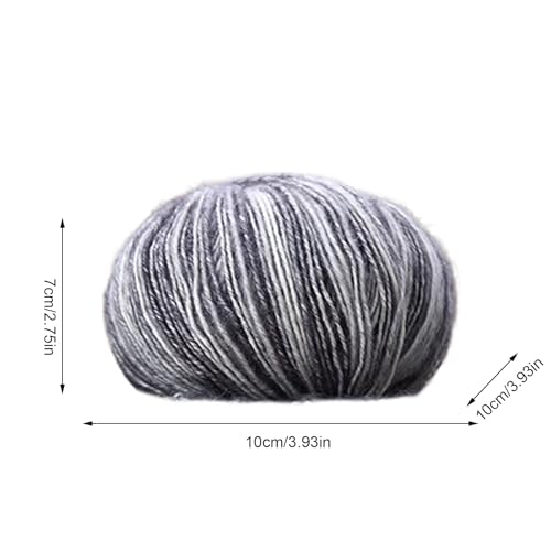 Kit de ganchillo para bufanda artesanal con algodón degradado suave 3