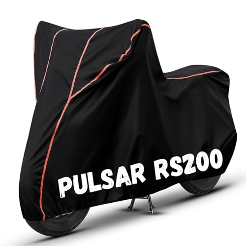 Image of Bike Cover for Pulsar RS200 100% Waterproof, Dustproof & Scratch Resistant| Fully Bottom Elastic UV Resistant Heavy Duty Body Cover | All Weather Outdoor Use