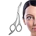 Derwrtup per sopracciglia con pettine, tagliasopracciglia in acciaio, per sopracciglia con pettine, modellatura sopracciglia, da taglio, depilazione, di bellezza immagine