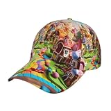 Candy Paradise Stampa Cappelli Da Baseball Regolabile Spiaggia Casual Outdoor Caps Uomini Donne Attività Outdoor Cap, Nero, taglia unica