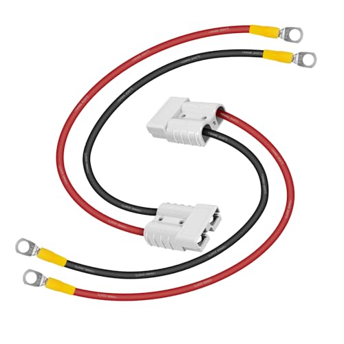Anderson Connectors 10 AWG 50A Battery Quick Connector Anderson Connector Kit Connector Plugs with 20in1.64ft) Cables Power Quick Connector for Winch Trailer Truck RV Off-Road Vehicles 2PCS