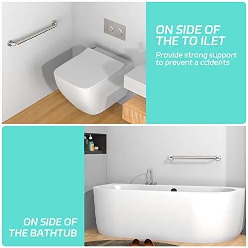 Grab Bars For Bathtubs And Showers, 1 Pack 24 Inch Shower Grab Bars Stainless Steel Shower Handle, Safety Bath Shower Grab Bar For Seniors #TOP3