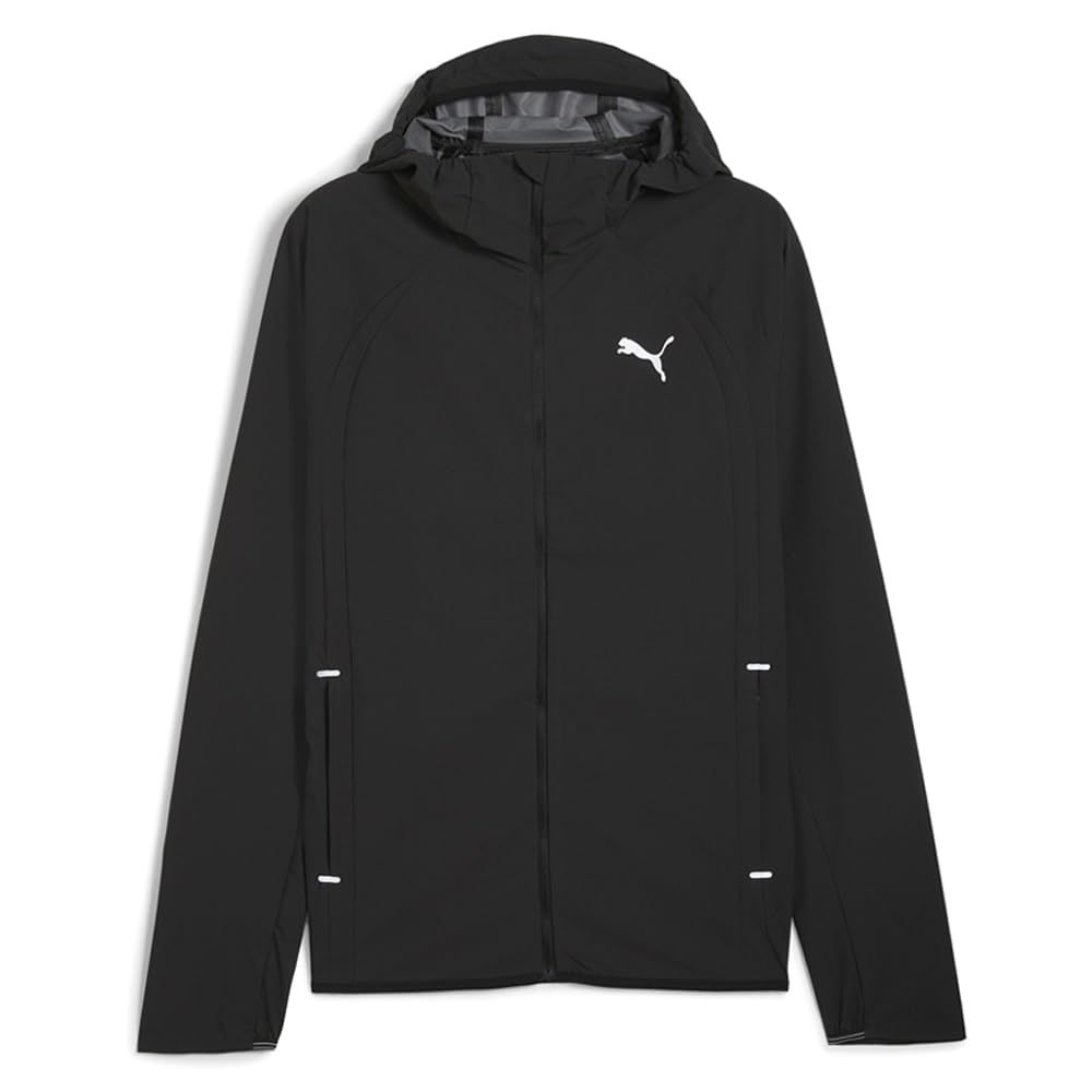Mens Run Ultraweave Raincell Jacket Athletic Outerwear Casual - Black