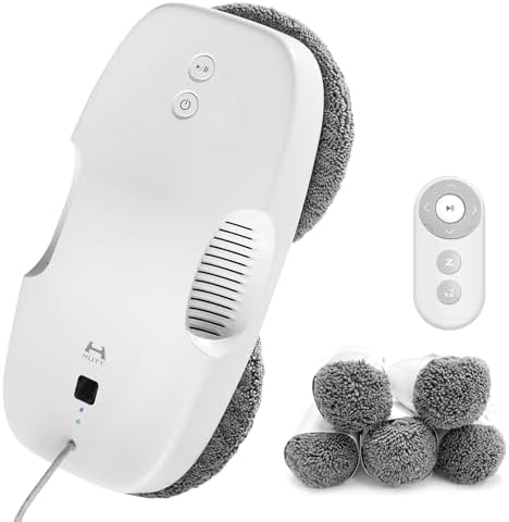 Bild 9 - HUTT S7 Plus Fensterputzroboter mit Akku Abnehmbarer (Etwa 60 Min Reinigung) 5500Pa, 3D Schwebendes Doppelantrieb, Automatischer Fensterputzer Elektrisch Sprühfunktion 80ml Tank HUTTHINK5.0, Koffer