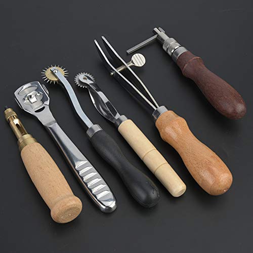 Leather Craft Sewing Kit, 19 Stück / Set Leather Craft Punch Tools Leder Tool Kit Lederarbeitswerkzeuge und Zubehör Leathercraft Stitching Carving Repair ToolsLederschnitz-Sets