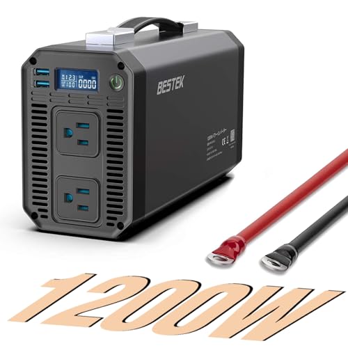 Amazon.co.jp: BESTEK 1200W 車載インバーター DC12VからAC100Vに変換