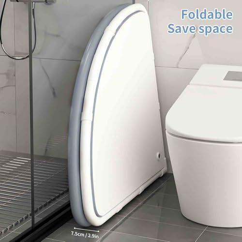 Baignoire pliable en forme d'éventail 70x70 cm grise pour angle