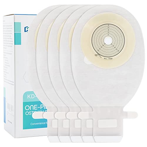 Konweda 20Pcs Ostomy Bags,Colostomy Supplies,One-Piece Drainable Ostomy Pouches With Closure For Colonoscopy Ileostomy Stoma Care #TOP4