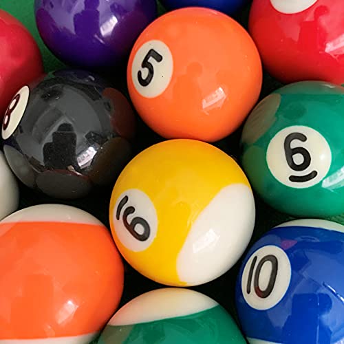 Ispirito Billiard Ball Set Regulation Size 2-1/4 Inch Pool Balls Set Complete 16 Balls American Style Resin Balls Pool Table Accessories #TOP2