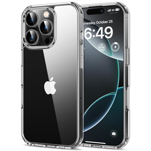HOOMIL Crystal Clear Hülle für iPhone 16 Pro Max, Anti Gelb Durchsichtig Handyhülle Stoßfest Schutzhülle - Transparent