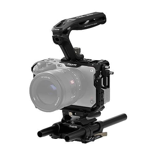 TILTA カメラケージ FX3 FX30 Xenoトップハンドル、LWSベースプレートアダプター タイプIII、ユニバーサル15mm LWSベースプレート ベーシックキット ブラック TA-T16-A-B