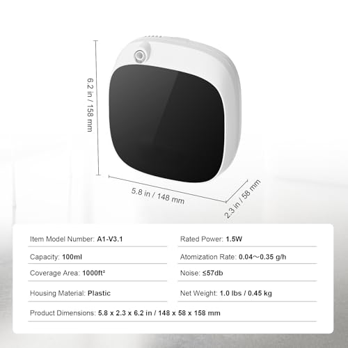 Difusor aromático eléctrico Happybuy 100ml Bluetooth Smart Scent miniatura 7