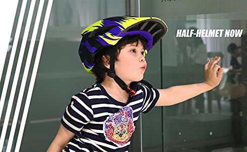 Natuway Toddler and Kids Full Face Helmet, Girl and Boy BMX Multi-Sport Detachable Mountain Dirty Bike Helmet Around 3-12 Years Head Circumference.