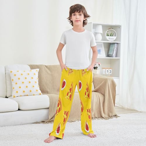 Pajama Pants Long Track Pants Pizza Slices Yellow(2) Sweatpants Athletic for 6-14 Years4