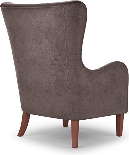 Finch Morgan Wingback Chair, Espresso Brown #TOP5