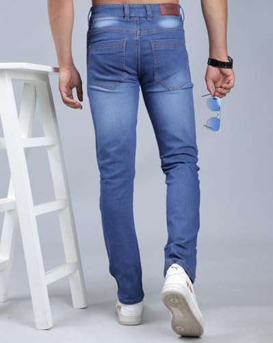 Image of Noble Monk Men Mid Rise Nobel Monk Regular Fit Denim Jeans | Jeans Pants