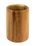 UPIT Wooden Kitchen Countertop Tool Utensil Holder Crock for Spoons Spatula Straw Cutlery Accessorie