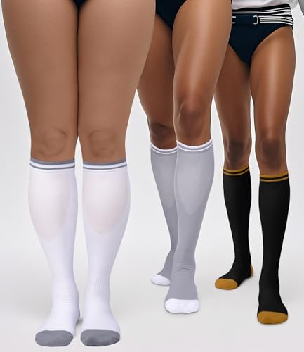 Image of FuelMeFoot 3 Pack Copper Compression Socks - Compression Socks Women & Men Circulation - Best for Medical,Running,Athletic