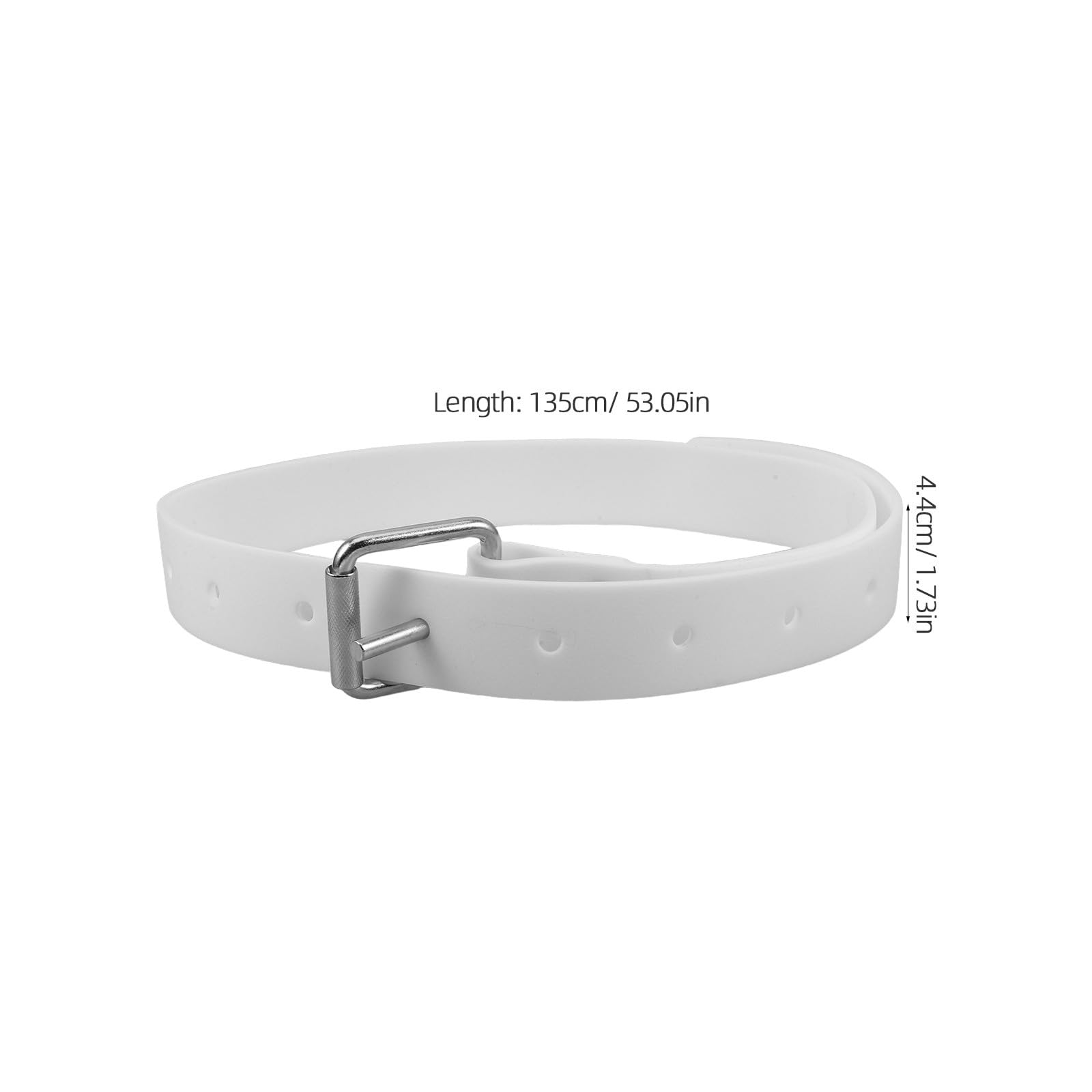 ifundom Ceinture de Lestage de Plongée en Silicone Blanc, Boucle INOX