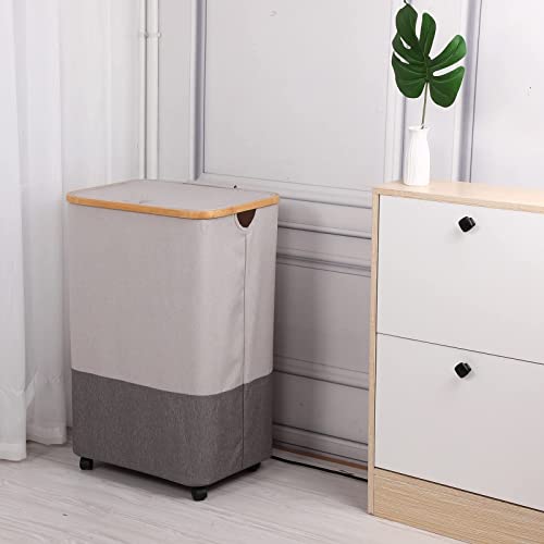 Guofa Laundry Hamper With Lid On Wheels thumb #5