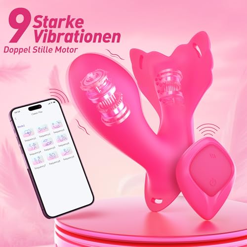 2025 Elastischer Tragbar APP Fernbedienung Vibrator mit 9 Vibrationen Sex Spielzeug für die Frau, Vibratorensets für Frauen Sex Toyset für Woman, Vibration für Frauen Sexspielzeug für Paare Extrem Sex