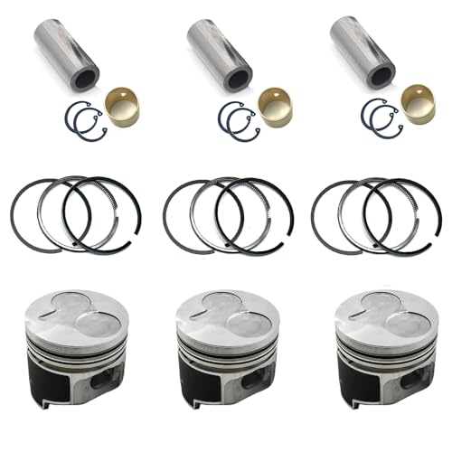 Seapple D1105 Piston Set 78.5MM(STD Size+0.5MM/0.02 INCH) for Kubota D1105 Engine Compatible with B2410HSD F2560E F3690 B3300SUHSD U25 KX17 RTV1100MCW RTV1140CPX ZD1221L -  D1105 Piston Kit