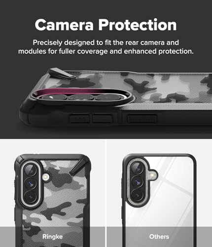 Image of Ringke Fusion-X for Samsung Galaxy A57 [Heavy Duty X-Bumper] Rugged Shockproof Protective Case Back Cover with Non-Slip Side Grip - Camo Black