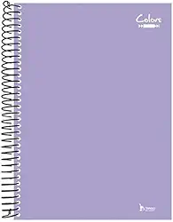 Caderno 10 matérias 200 folhas Lilás Linha Colors Tamoio