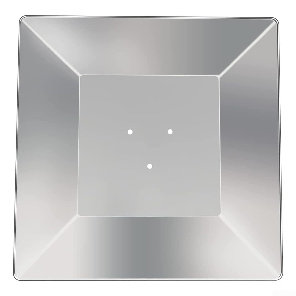 Quadratischer Aluminium-Reflektor für Pyramiden-Terrassenheizungen, kompatibel mit den meisten Modellen, 7 cm und 11 cm Lochabstand (7 cm)