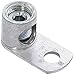 Panduit ML4T-CY Barrel Post Lug, One Hole, Straight Tongue, Tin Plated, #14 SOL - #4 STR Copper Conductor Size Range, 1/4" Stud Hole Size, 0.09" Tongue Thickness, 0.54" Width, 0.55" Height, 1.11" Overall Length