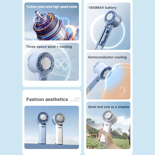 Mini ventilateur de poche rechargeable portable avec option refroidissement glace pour l'été - 8