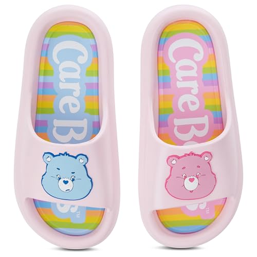 Care Bears Ladies Comfort Slides - Ladies Classic Comfort Foam Slide Sandals - Cheer Friend Funshine Good Luck Slip On Slides2