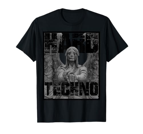 Hard Techno Rave Angel Estatua Camiseta