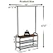 MWQ Industrial Grade Clothes Rack, Adjustable Garment Coat Rack for Hanging Clothes, Free Standing Clothing Rack with Wooden Top, Load 400 LBS, Black