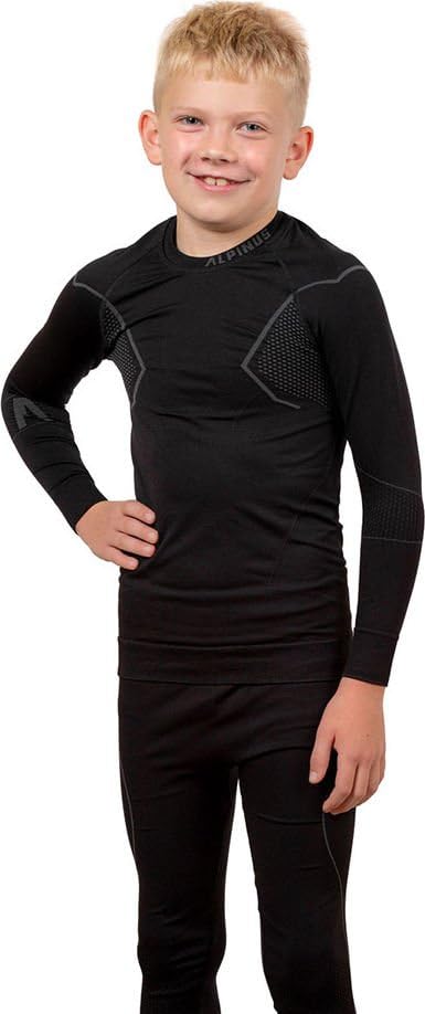 alpinus Thermoactive Underwear Alpinus Active Set Black and Gray Jr Gt43204 Conjunto Interior térmico Unisex bebé (Pack de 1)