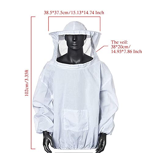 Unisex Imker Biene Anzug,Imkeranzug mit Zaunschleier,Baumwolle Imker-Anzug,Imkerjacke,mit Schaber,Bienenbürste… – Bild 5