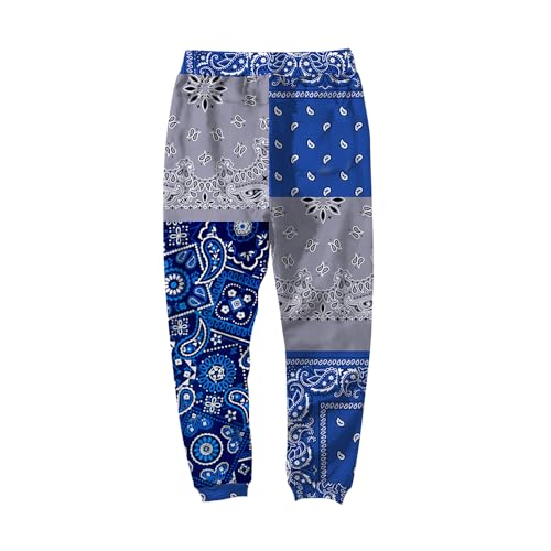 Black Bandana Shirts for Men Women Blue Bandanas Print T-Shirts Red Hawaiian Summer Beach Shirts Tops Men's4