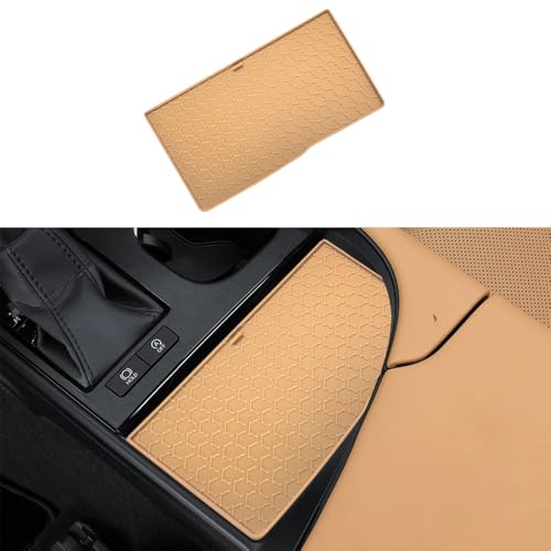 Center Console Mat Wireless Charging Mat Compatible with Lexus ES ES250 ES300h 2022 2023 2024 Car Non Slip Wireless Charger Silicone Cover Pad (Brown)