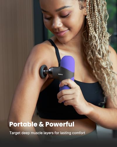 Image of RENPHO Mini Thermal Massage Gun with Heat, Color Silicone Casing, 4 Speeds