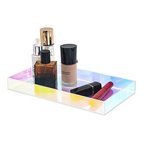 Floatant Acrylic Vanity Drawer Organizer Colorful Makeup Tray Organizer Holder for Any Cosmetics,Small Things Storage Makeup Tray Solution for Vanity Countertop Bathroom Drawers,Desk Drawers,Bedroom Cover